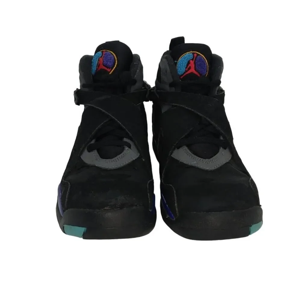 NIKE AIR JORDAN 8 Retro Big Boys Aqua/Black Sneakers - Size: 7Y